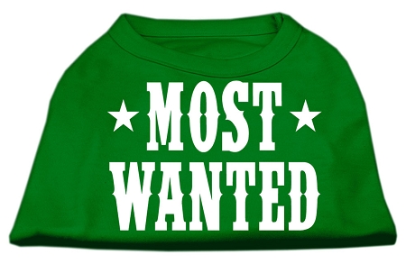 Most Wanted Screen Print Shirt Green XL